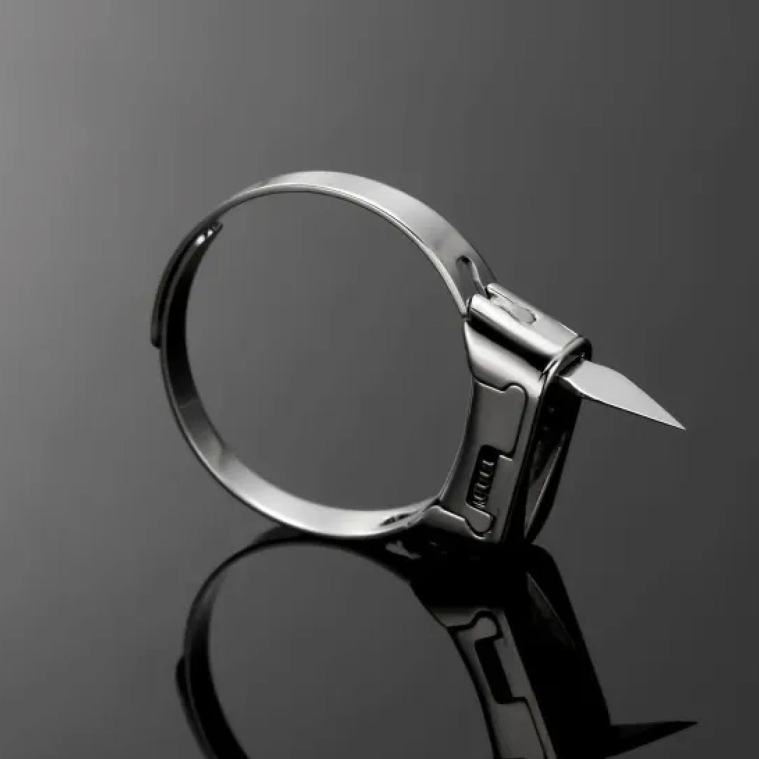 Metal Self Defense Ring Knife Silver - Tophatter Daily Deals