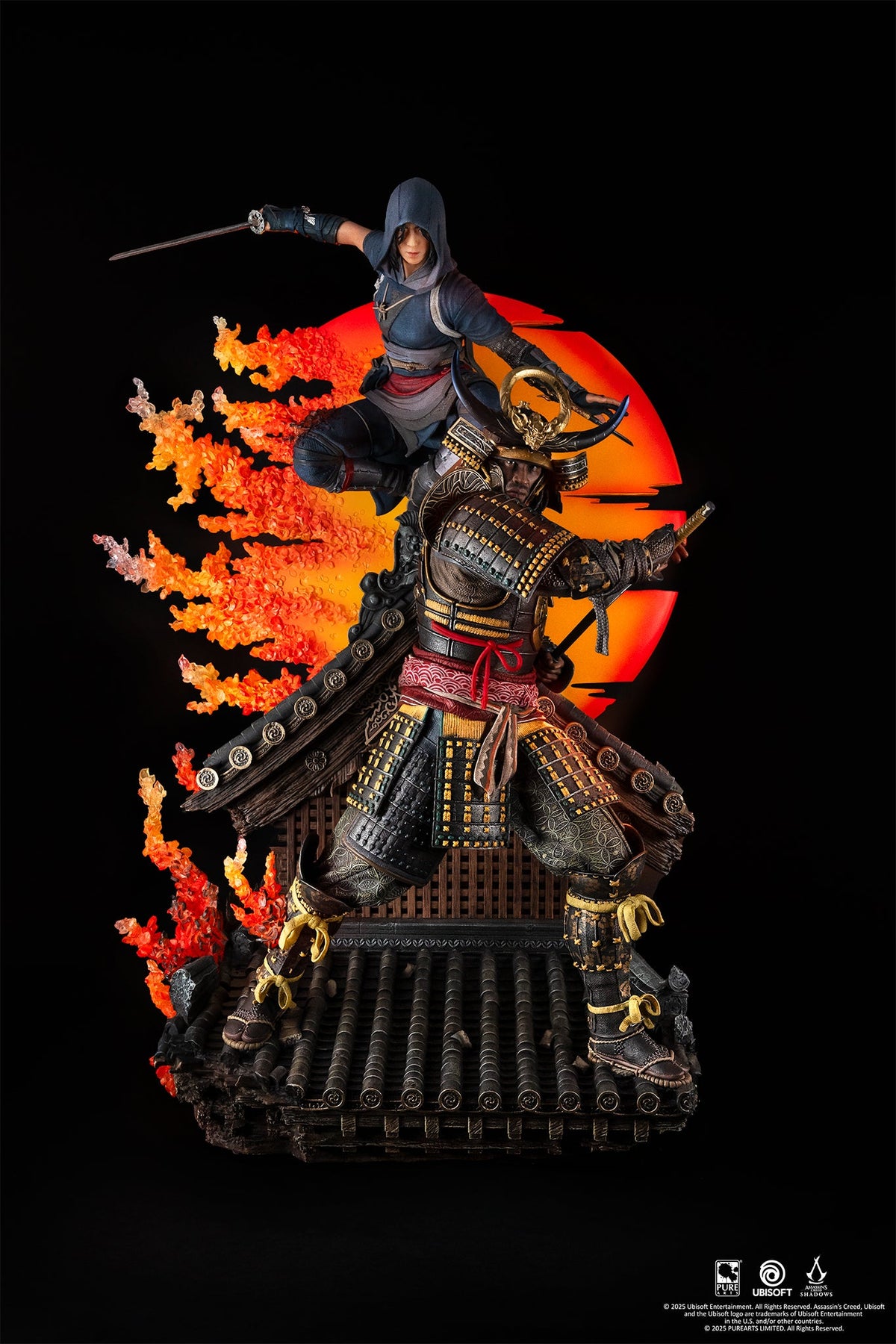 Assassin’s Creed Shadows PureArts Animus Naoe & Yasuke 1/4 Scale Statue Collectible Figurine - Tophatter Daily Deals