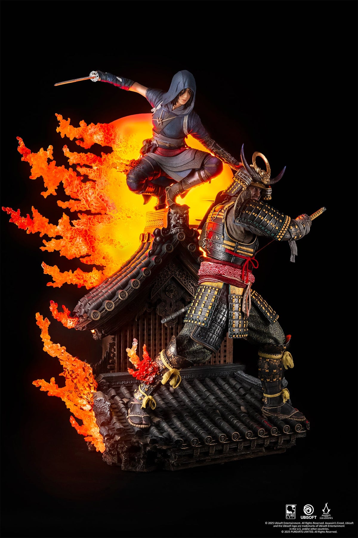 Assassin’s Creed Shadows PureArts Animus Naoe & Yasuke 1/4 Scale Statue Collectible Figurine - Tophatter Daily Deals