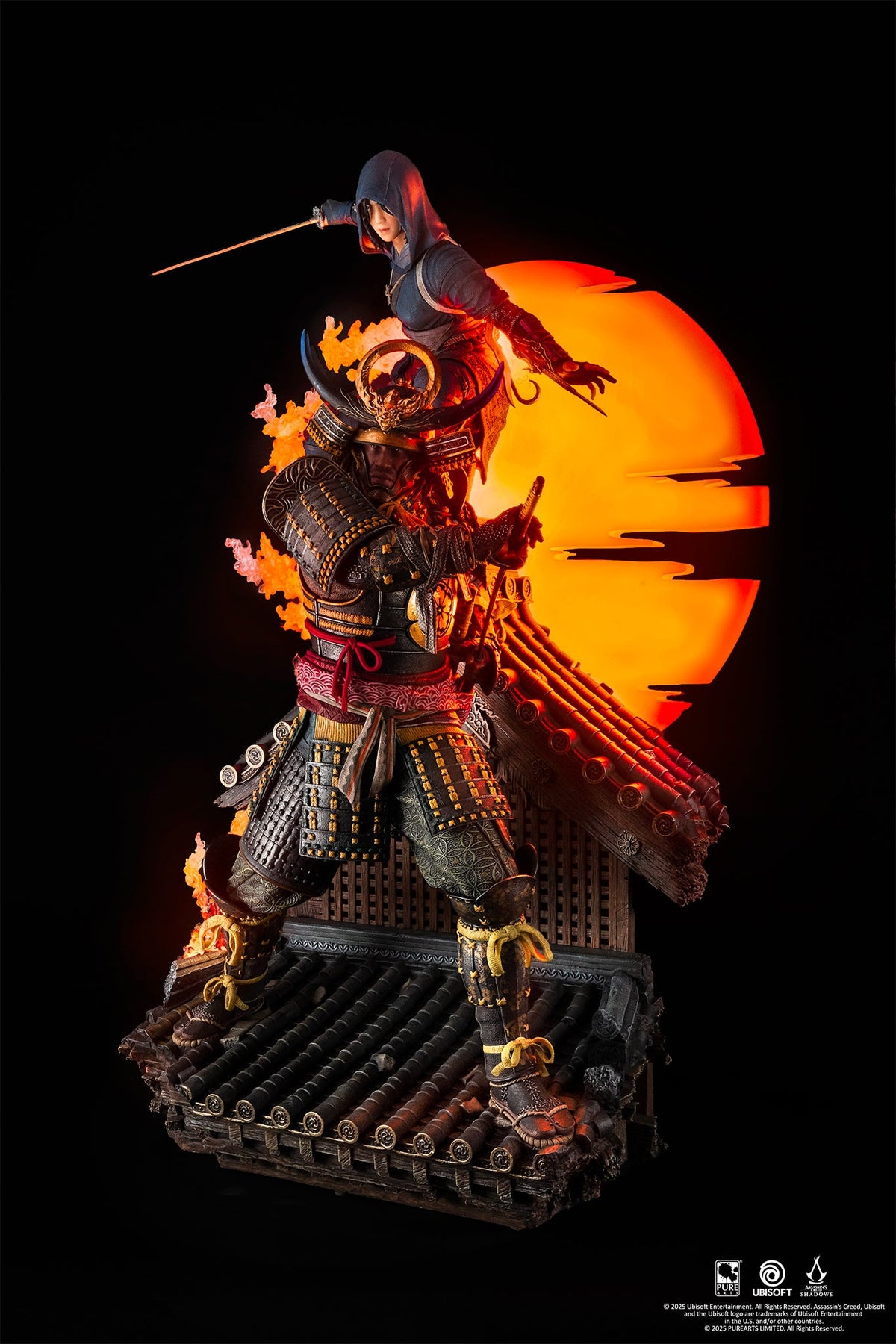 Assassin’s Creed Shadows PureArts Animus Naoe & Yasuke 1/4 Scale Statue Collectible Figurine - Tophatter Daily Deals