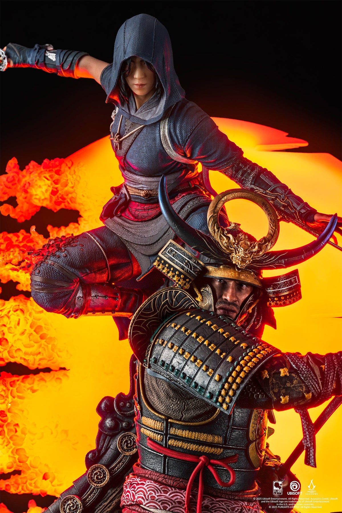 Assassin’s Creed Shadows PureArts Animus Naoe & Yasuke 1/4 Scale Statue Collectible Figurine - Tophatter Daily Deals