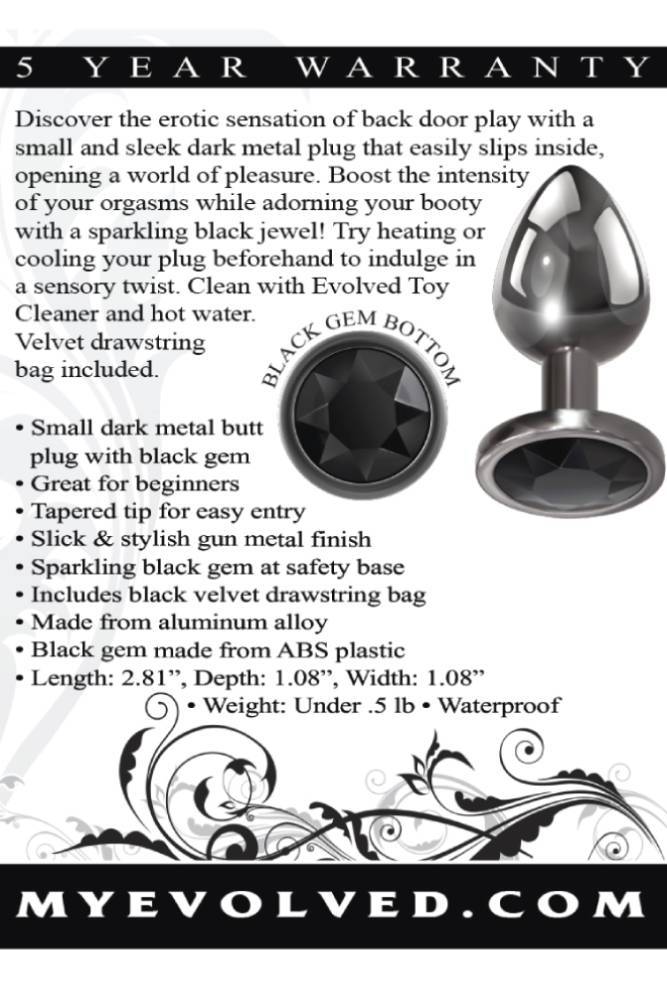 Evolved - Black Gem Anal Plug - Small Sex Toy - Tophatter Daily Deals