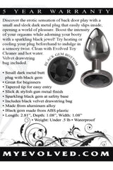 Evolved - Black Gem Anal Plug - Small Sex Toy - Tophatter Daily Deals