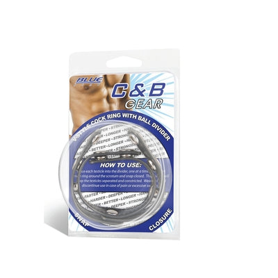 Blue Line V-Style Cock Ring With Ball Divider Size Medium > Clothes > Mens Leather - Tophatter Daily Deals