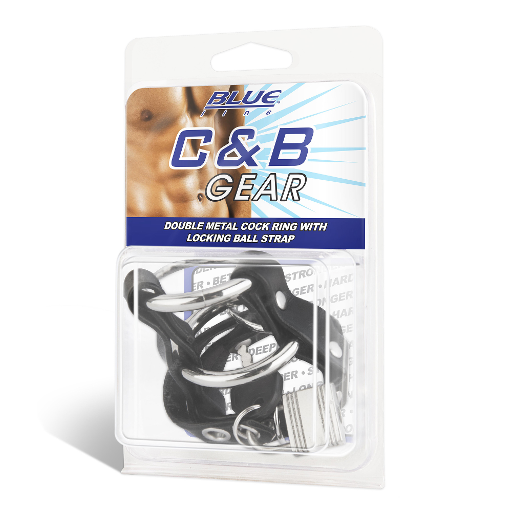Blue Line Double Metal Cock Ring with Locking Ball Strap > Clothes > Mens Leather - Tophatter Daily Deals