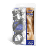 Blue Line Locking Ball Stretcher Cock Ring and Three-Ring Cock Cage Set > Bondage Gear > Male Chastity - Tophatter Daily Deals