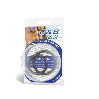 Blue Line Silicone Cock Ring Set – 2 Inch Rings > Cock Ring > Sets - Tophatter Daily Deals