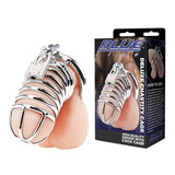 Blue Line Deluxe Metal Chastity Cage with Secure Lock Rings > Bondage Gear > Male Chastity - Tophatter Daily Deals
