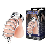 Blue Line Urethral Play Cock Cage Metal Ring for Intense Fun > Bondage Gear > Male Chastity - Tophatter Daily Deals