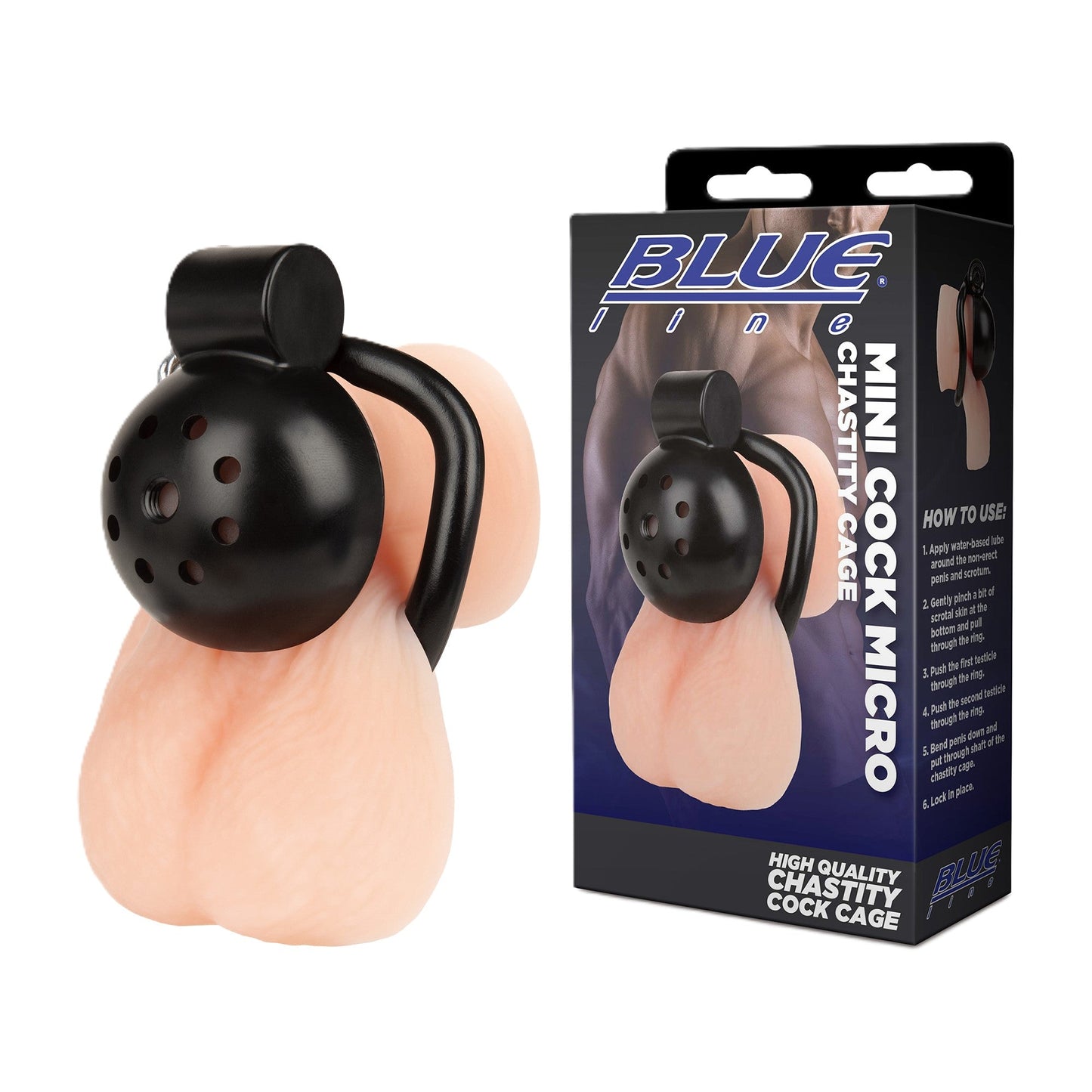 Blue Line Mini Cock Micro Chastity Cage – Lightweight Durable Chastity Cage > Bondage Gear > Male Chastity - Tophatter Daily Deals