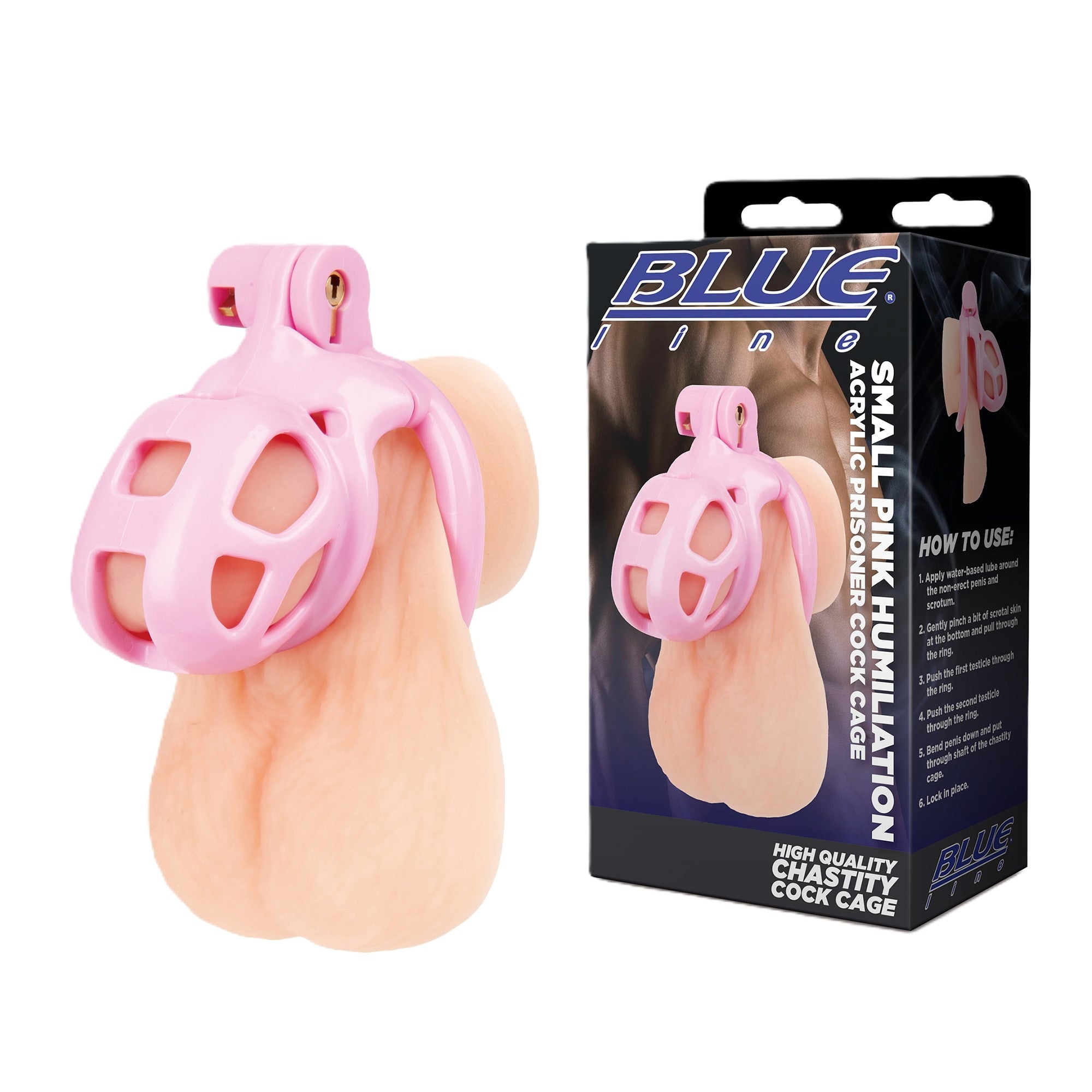 Blue Line Small Humiliation Acrylic Prisoner Cock Cage > Bondage Gear > Male Chastity - Tophatter Daily Deals