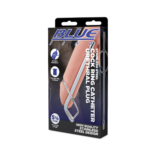 Blue Line Stainless Steel 5.5 Inch Cock Ring Urethral Plug > Cock Ring > Metal - Tophatter Daily Deals