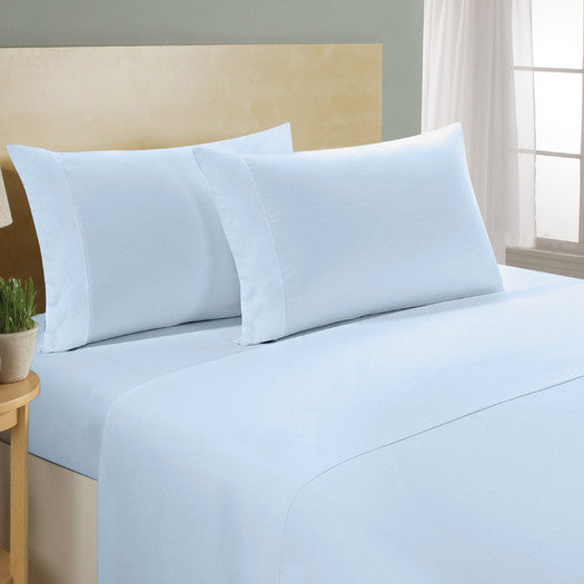 4-Piece Set: 100% Egyptian Cotton 1000 Thread Count Deep Pocket Luxury Comfort Sheets, Twin-King Blue Bedding - Tophatter Daily Deals