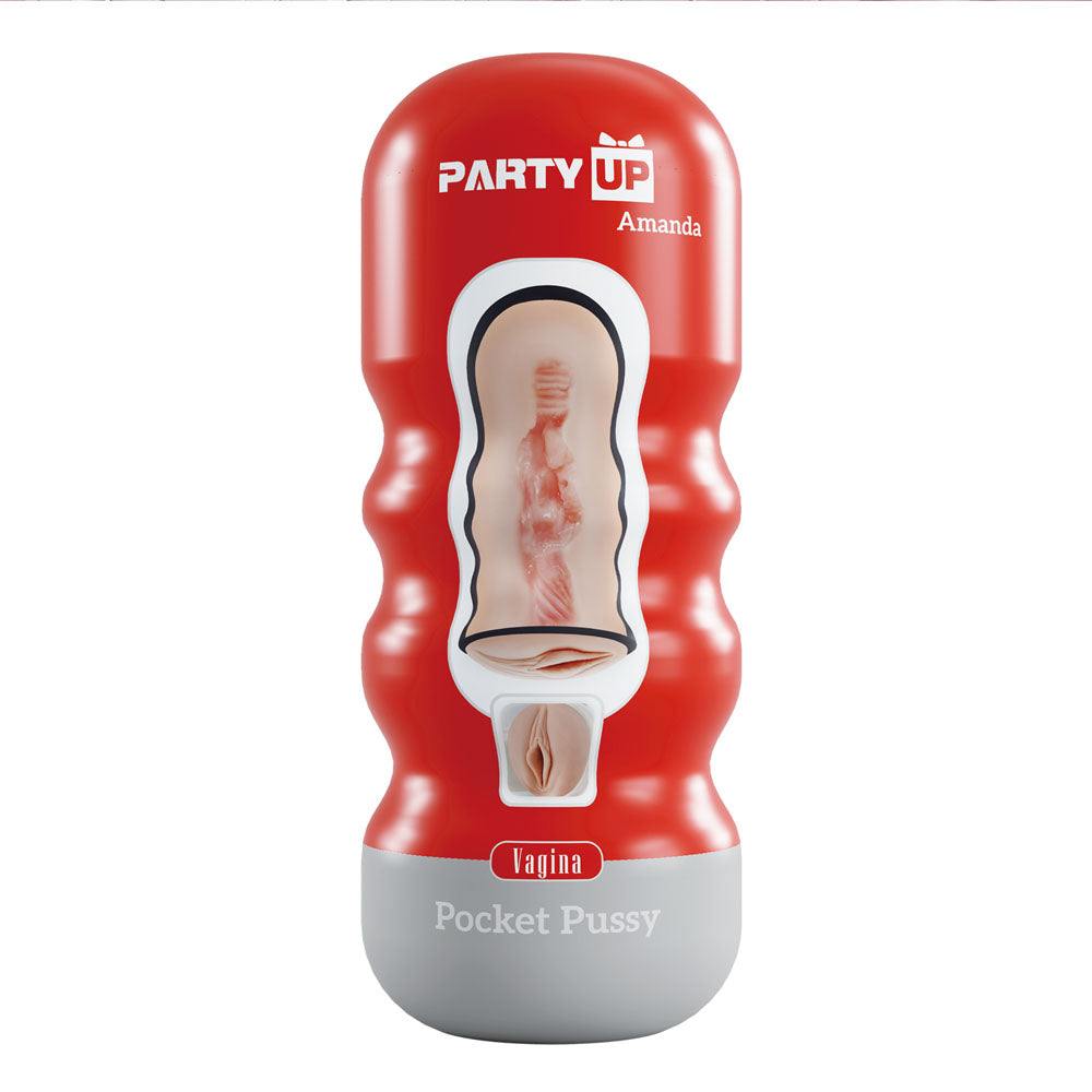 Party Up Amanda – Vagina Stroker Pocket Pussy > Sex Toys For Men > Masturbators > Manual - Tophatter Daily Deals
