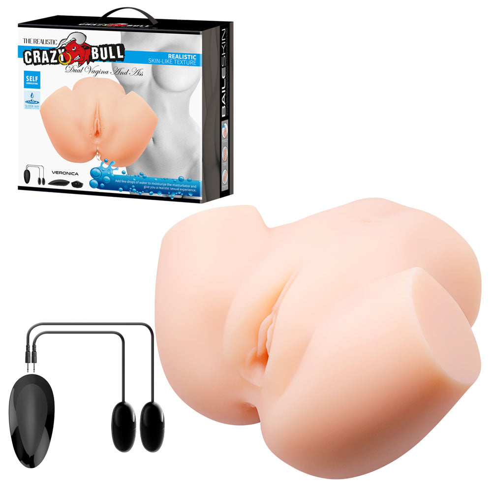 Crazy Bull Veronica (Black) – Vibrating Dual Vagina and Ass Torso Masturbator > Sex Toys For Men > Assbators - Tophatter Daily Deals