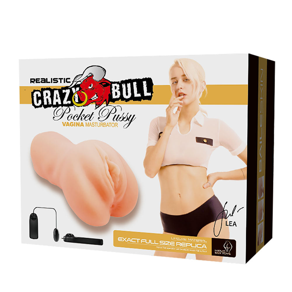 Crazy Bull Lea – Vibrating Pocket Pussy Masturbator Sleeve > Sex Toys For Men > Masturbators > Vibrating - Tophatter Daily Deals
