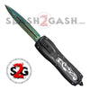 Automatic D/A Knife OTF Titanium Fade Damascus Finish Micarta Handle 440c Knife-OTF - Tophatter Daily Deals