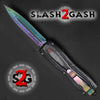 Automatic D/A Knife OTF Titanium Fade Damascus Finish Micarta Handle 440c Knife-OTF - Tophatter Daily Deals