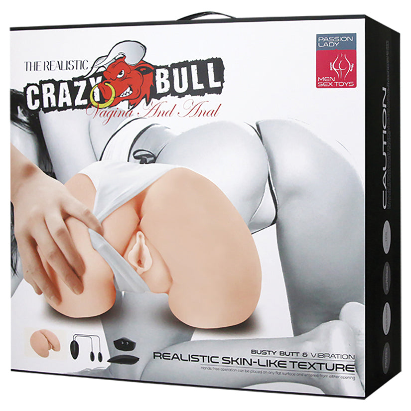 Crazy Bull the Realistic Skin-Like Texture Vagina and Anal Masturbator Busty Butt and Vibration - Tophatter Daily Deals