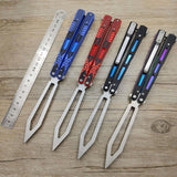 G10 Trainer Butterfly Knife Ball Bearings Practice Balisong - Adjustable Latch Knife-Balisong - Tophatter Daily Deals