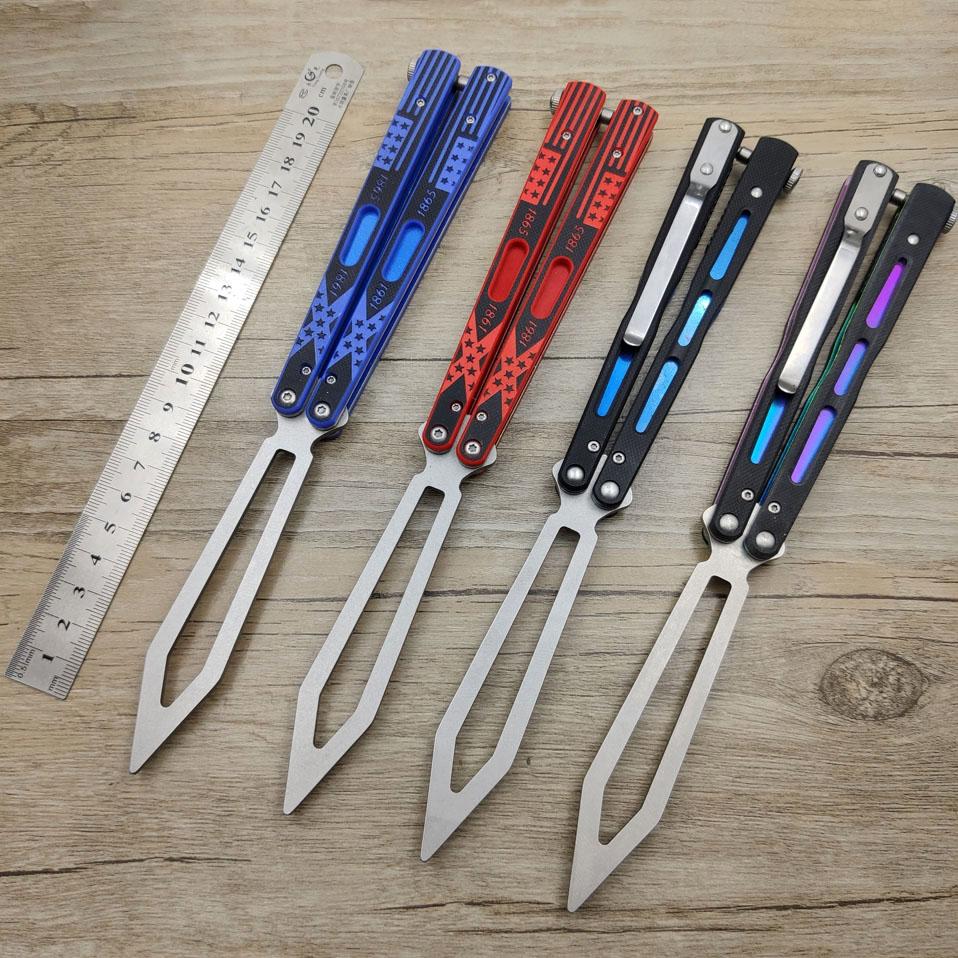 G10 Trainer Butterfly Knife Ball Bearings Practice Balisong - Adjustable Latch Knife-Balisong - Tophatter Daily Deals