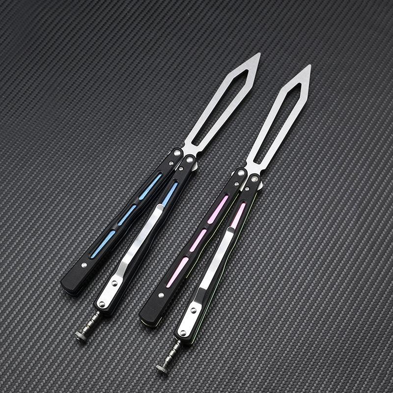 G10 Trainer Butterfly Knife Ball Bearings Practice Balisong - Adjustable Latch Knife-Balisong - Tophatter Daily Deals