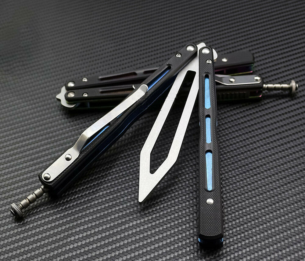 G10 Trainer Butterfly Knife Ball Bearings Practice Balisong - Adjustable Latch Knife-Balisong - Tophatter Daily Deals