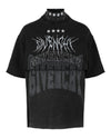 Givenchy Layered Graphic T-Shirt With Balaclava Grey T-Shirt - Tophatter Daily Deals