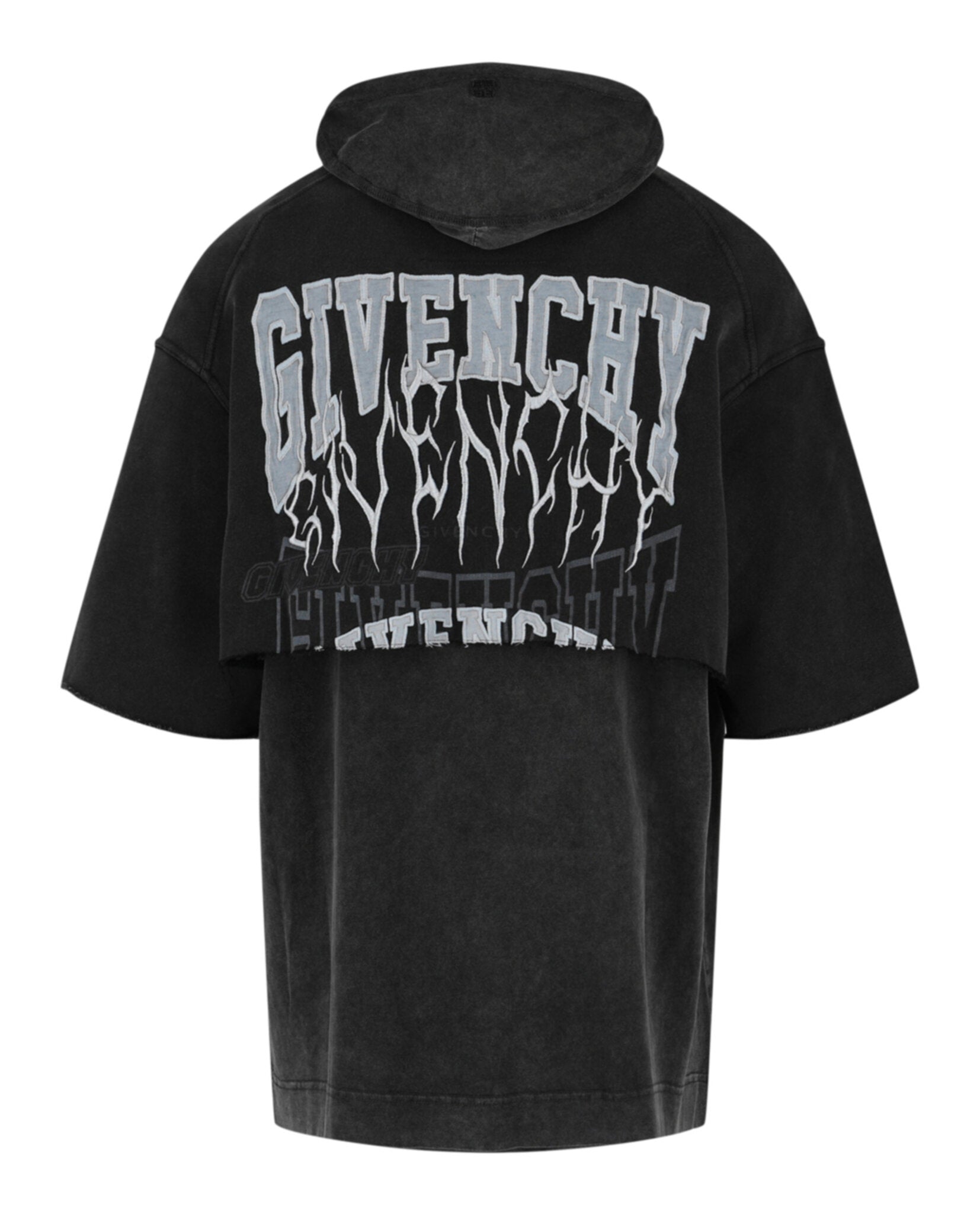 Givenchy Layered Graphic T-Shirt With Balaclava T-Shirt - Tophatter Daily Deals