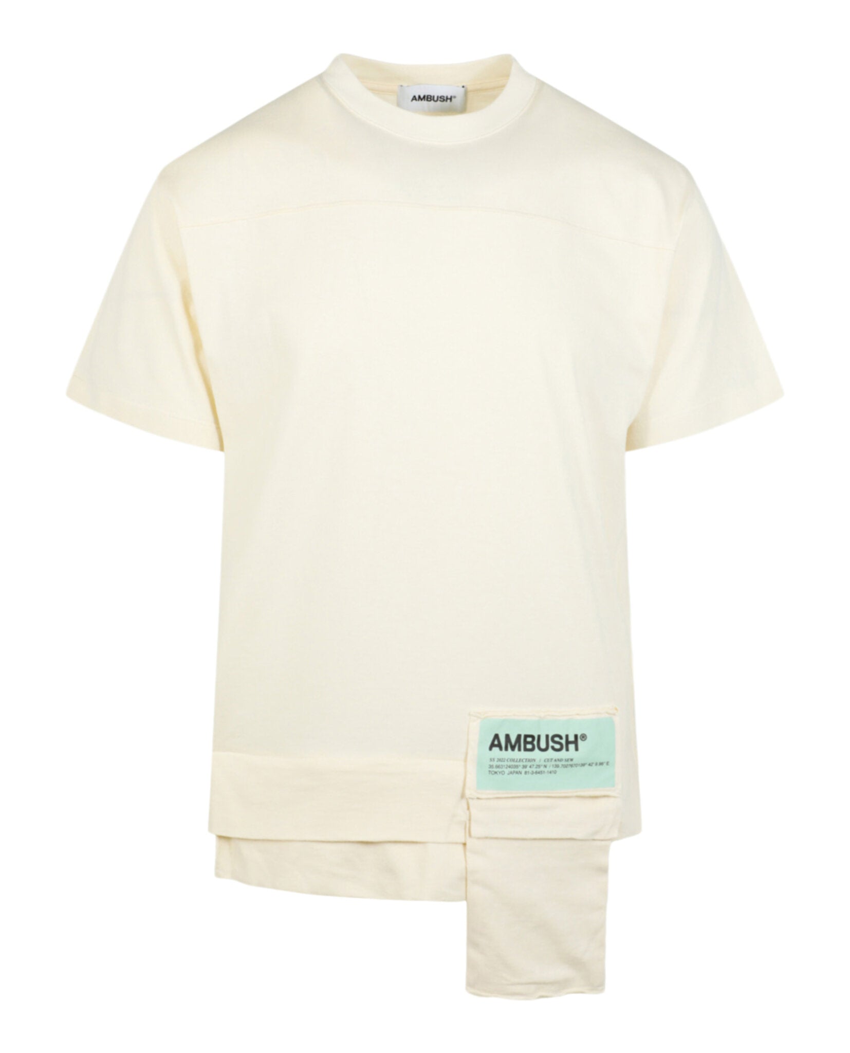 AMBUSH Waist Pocket T-Shirt White T-Shirt - Tophatter Daily Deals