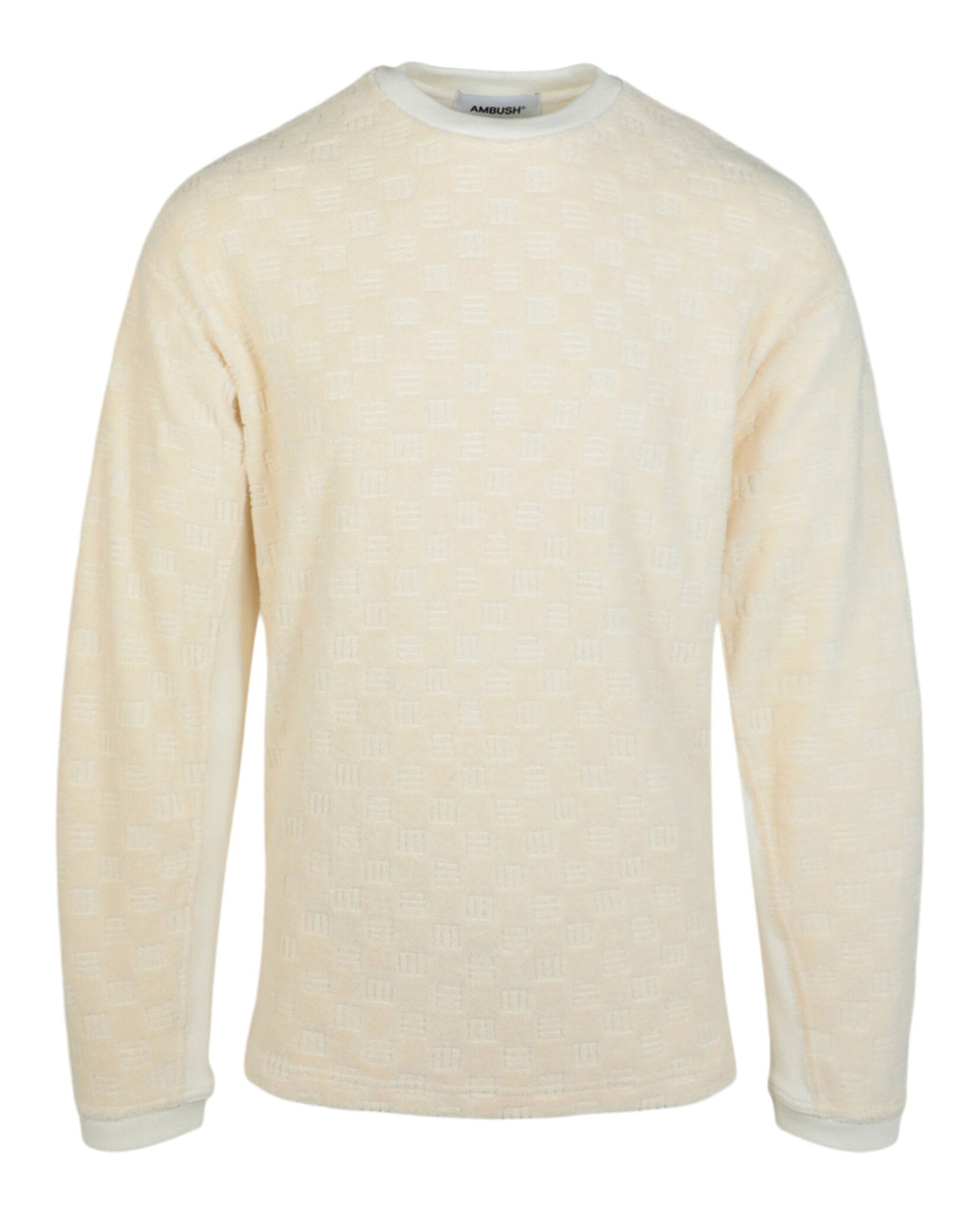 AMBUSH Monogram Crewneck Sweatshirt White Sweatshirts - Tophatter Daily Deals