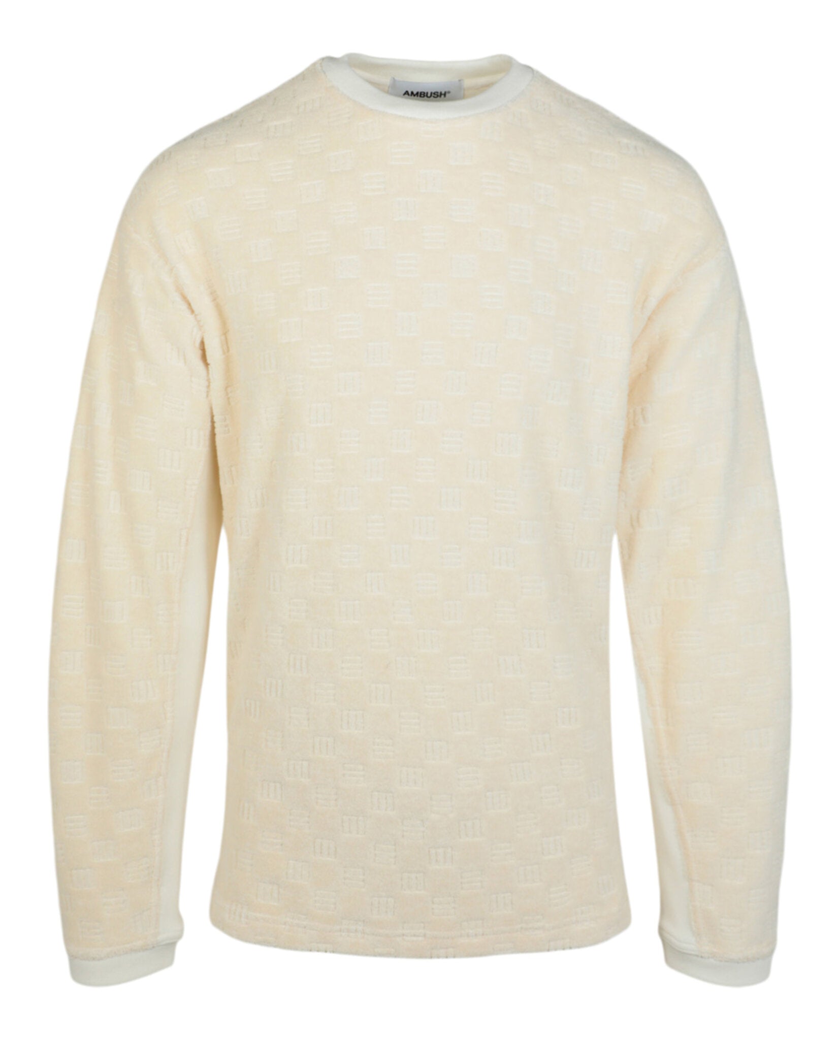 AMBUSH Monogram Crewneck Sweatshirt White Sweatshirts - Tophatter Daily Deals