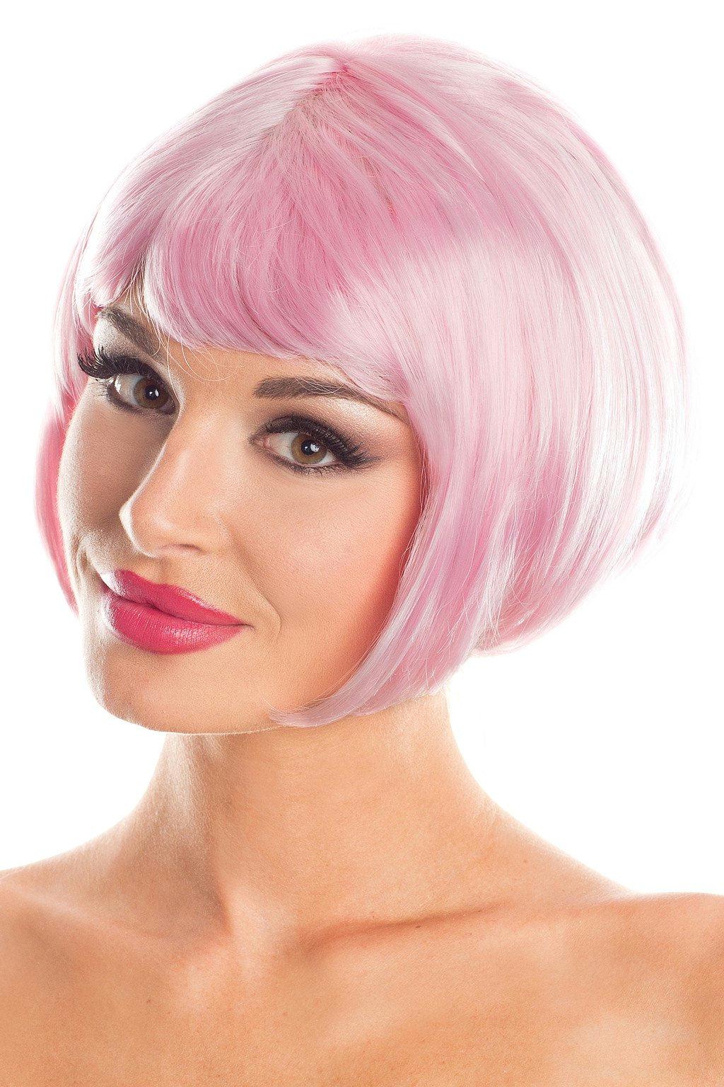 BW090CP Short Bob Wig Candy Pink Candy Pink Female O S Costumes & Lingerie - Tophatter Daily Deals