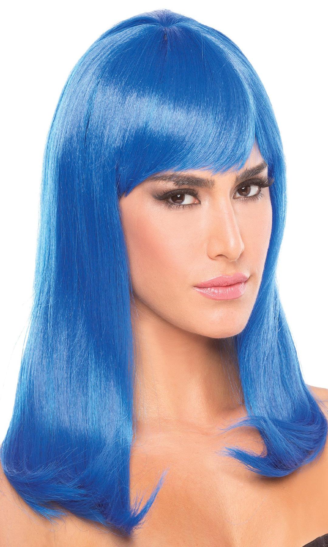 BW094DB Hollywood Wig Dark Blue Dark Blue Female O S Costumes & Lingerie - Tophatter Daily Deals