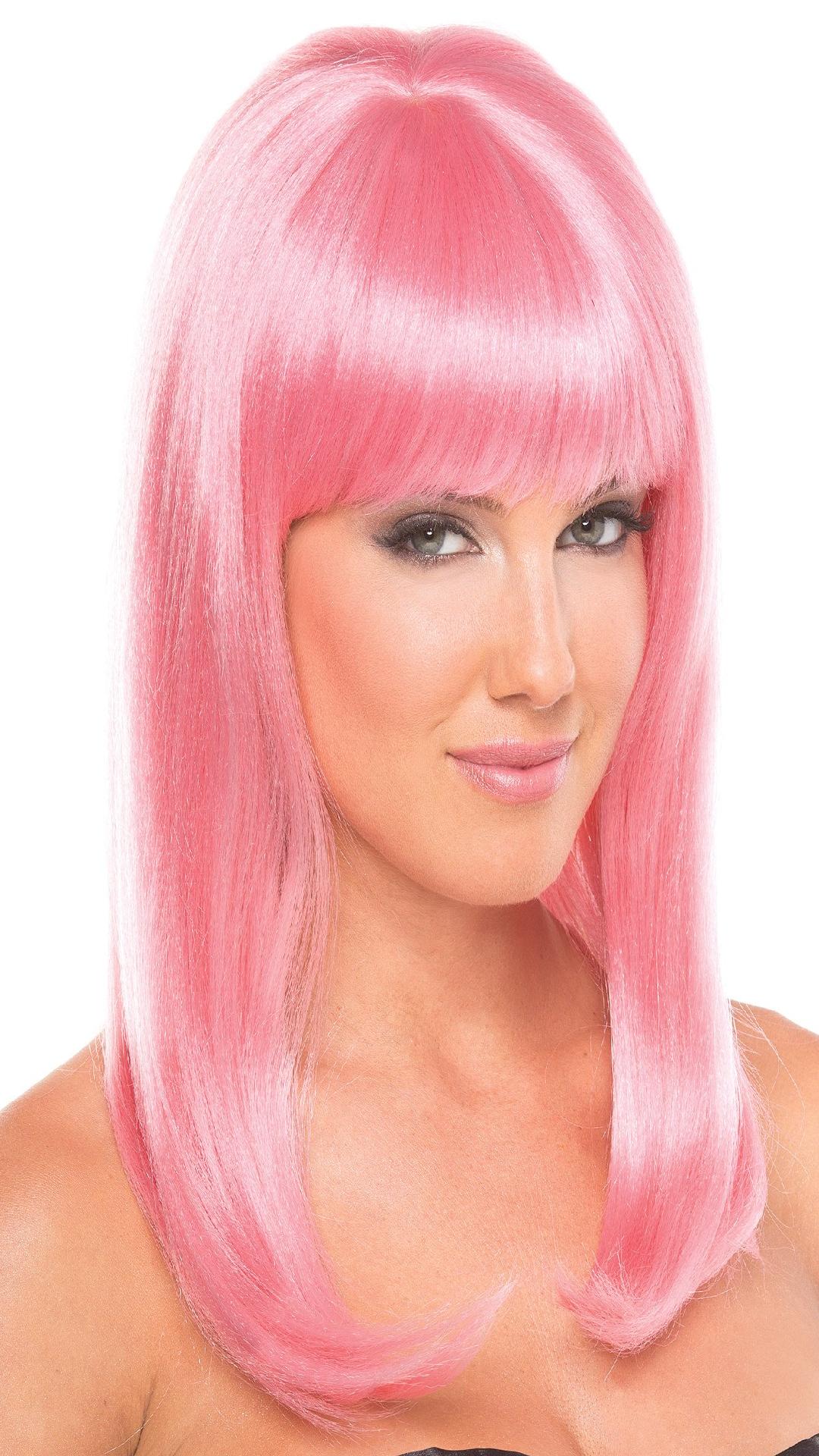 BW094PK Hollywood Wig Pink Pink Female O S Costumes & Lingerie - Tophatter Daily Deals