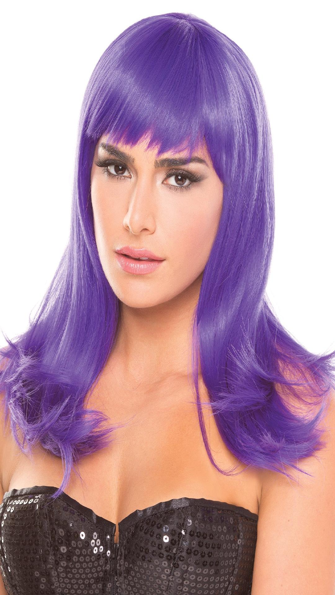 BW094PR Hollywood Wig Purple Purple Female O S Costumes & Lingerie - Tophatter Daily Deals