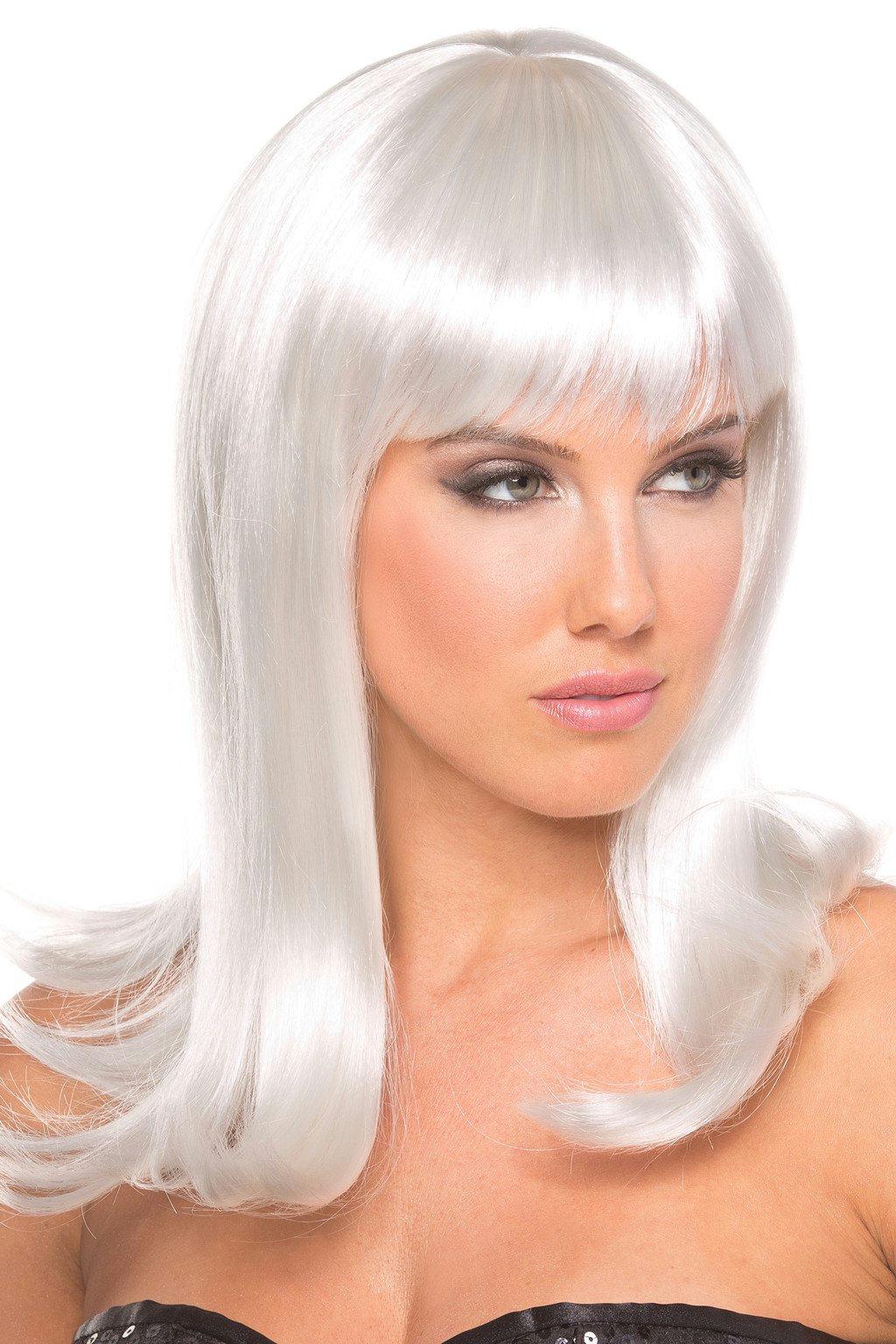 BW094WT Hollywood Wig White White Female O S Costumes & Lingerie - Tophatter Daily Deals