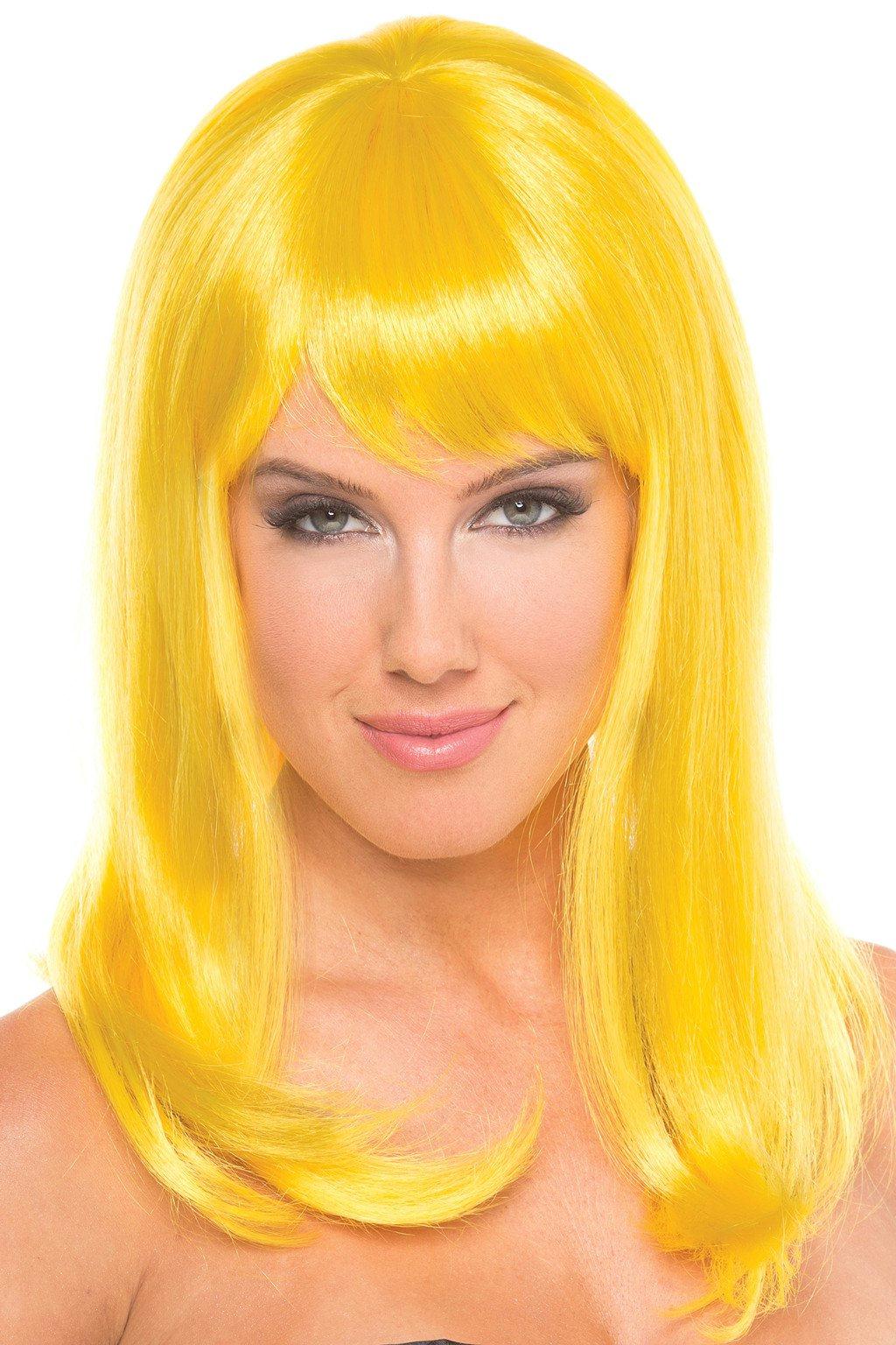 BW094YW Hollywood Wig Yellow Yellow Female O S Costumes & Lingerie - Tophatter Daily Deals