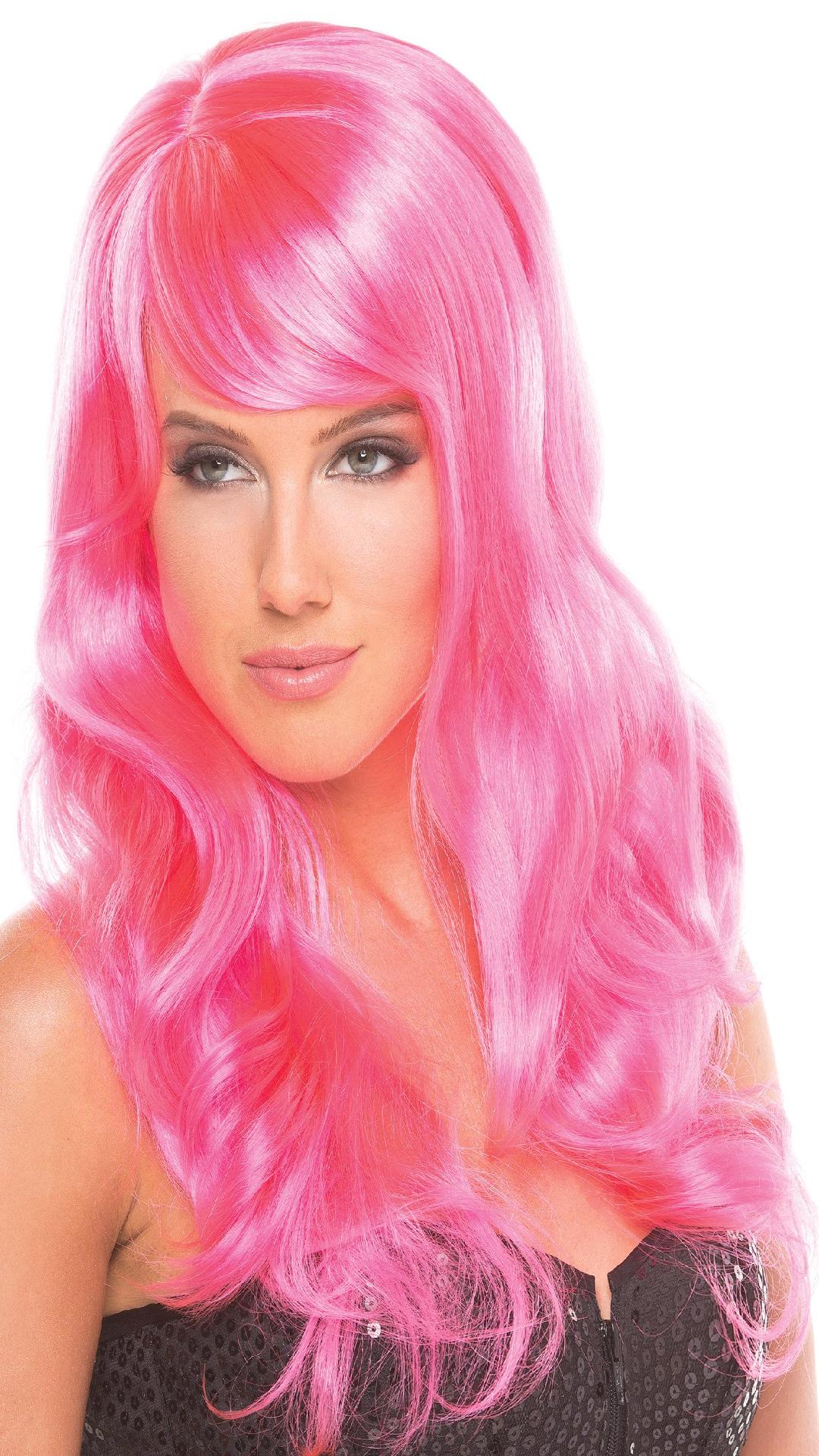 BW095HP Burlesque Wig Hot Pink Hot Pink Female O S Costumes & Lingerie - Tophatter Daily Deals