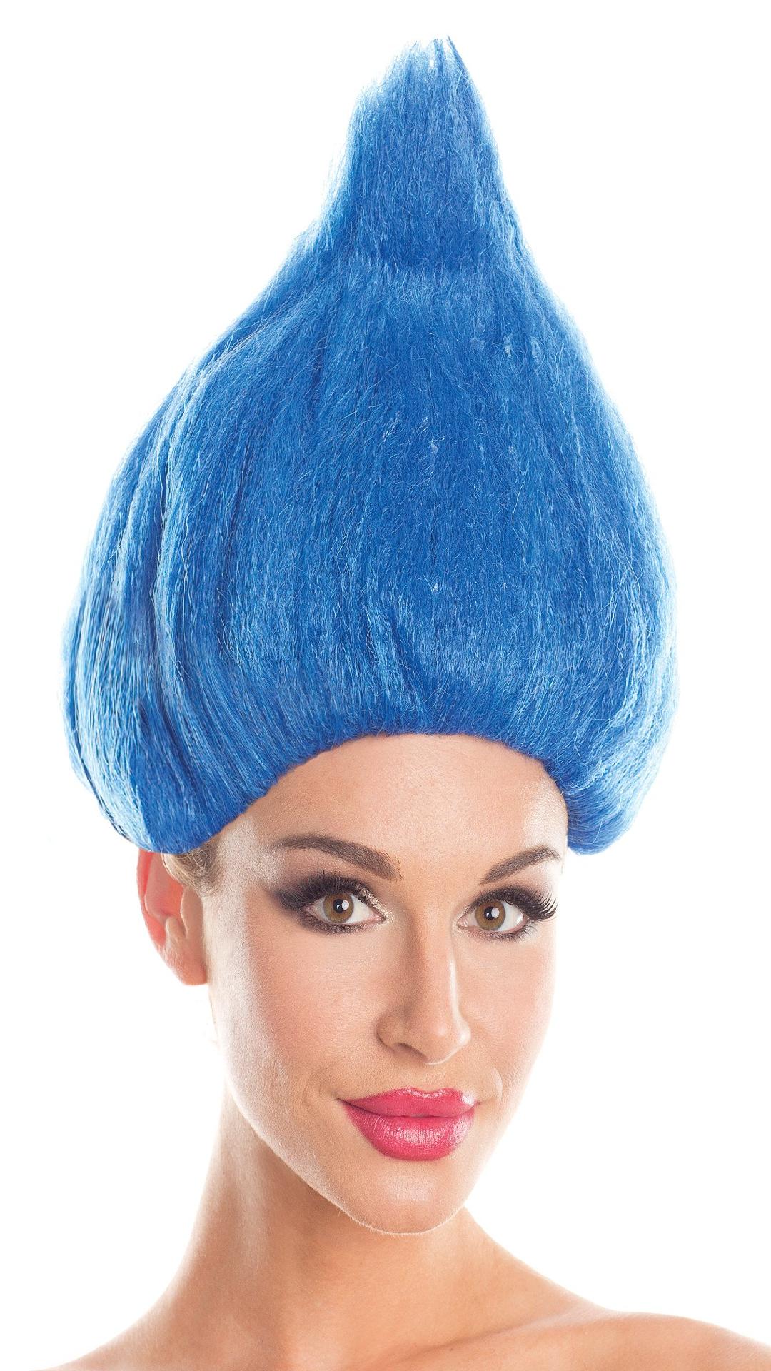BW099BL Troll Wig Unisex Blue Blue Unisex O S Costumes & Lingerie - Tophatter Daily Deals