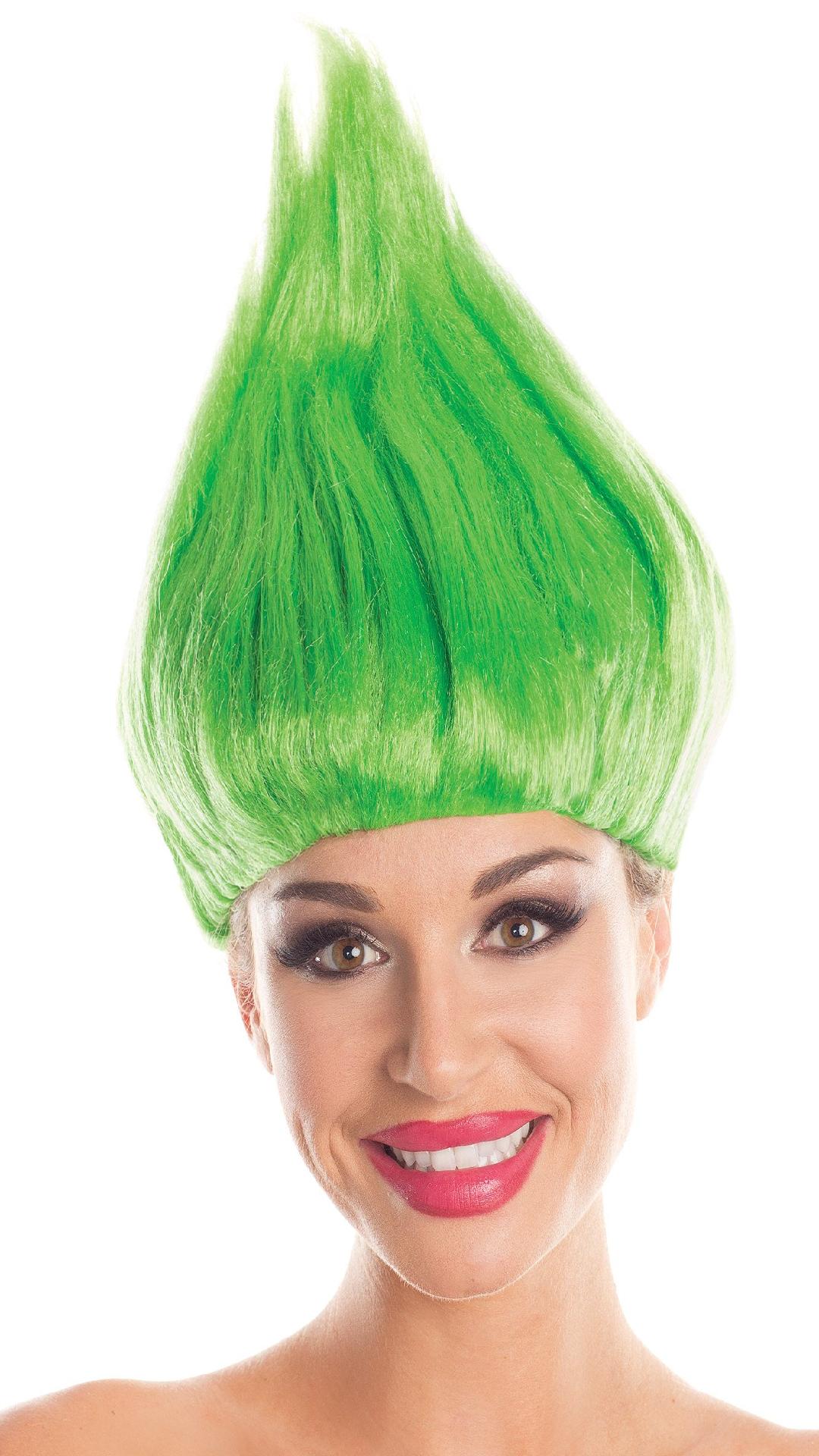 BW099GR Troll Wig Unisex Green Green Unisex O S Costumes & Lingerie - Tophatter Daily Deals