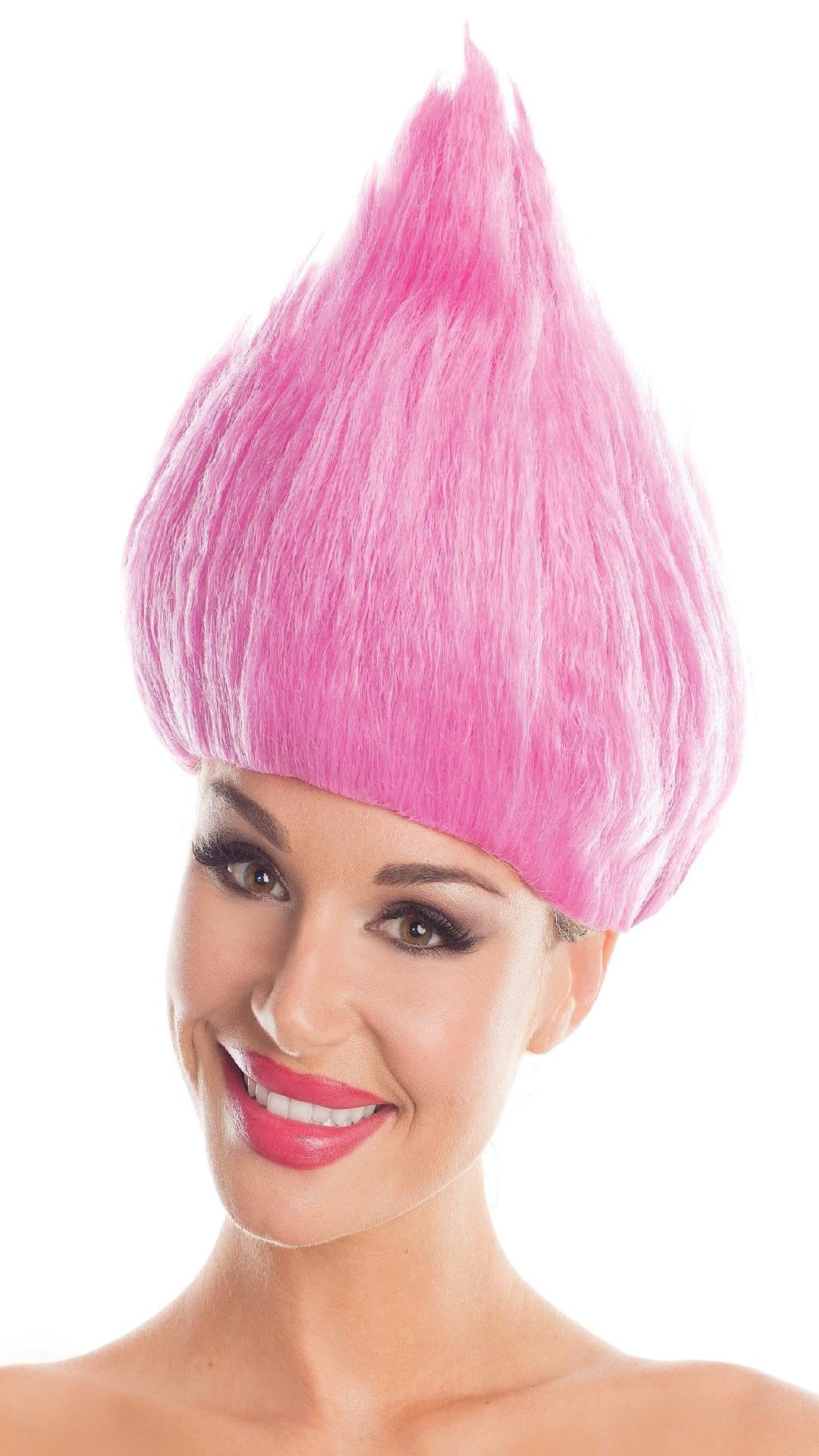 BW099PK Troll Wig Unisex Pink Pink Unisex O S Costumes & Lingerie - Tophatter Daily Deals
