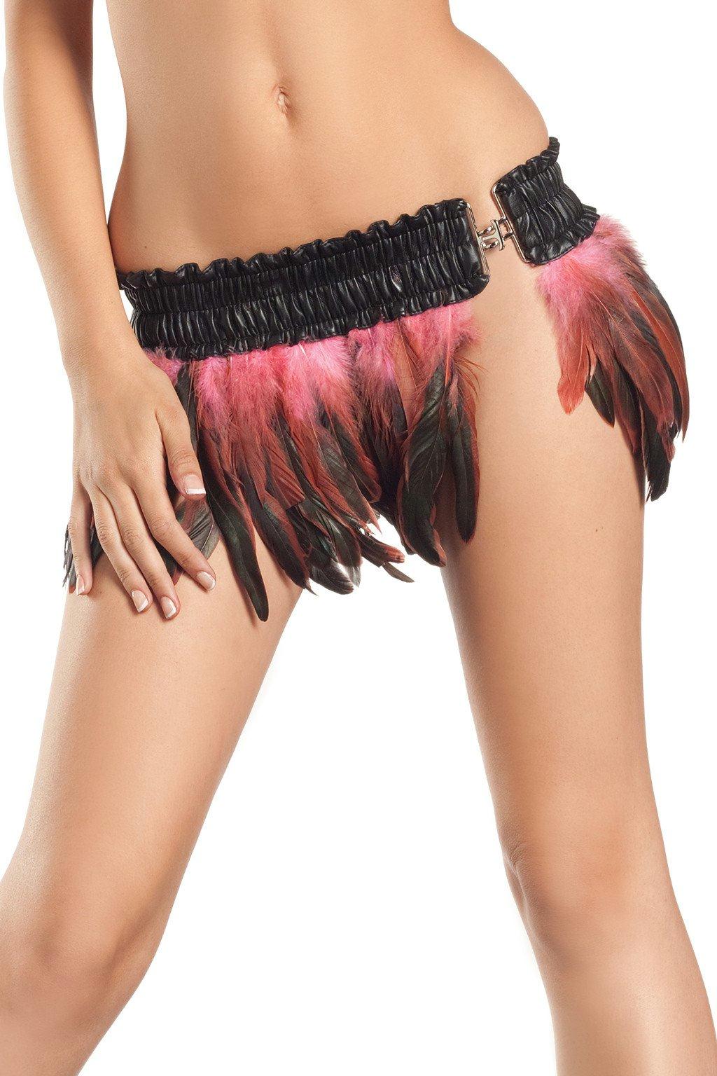 BW1000BG Exotic Feathers Skirt Bubble Gum Pink Female Costumes & Lingerie - Tophatter Daily Deals
