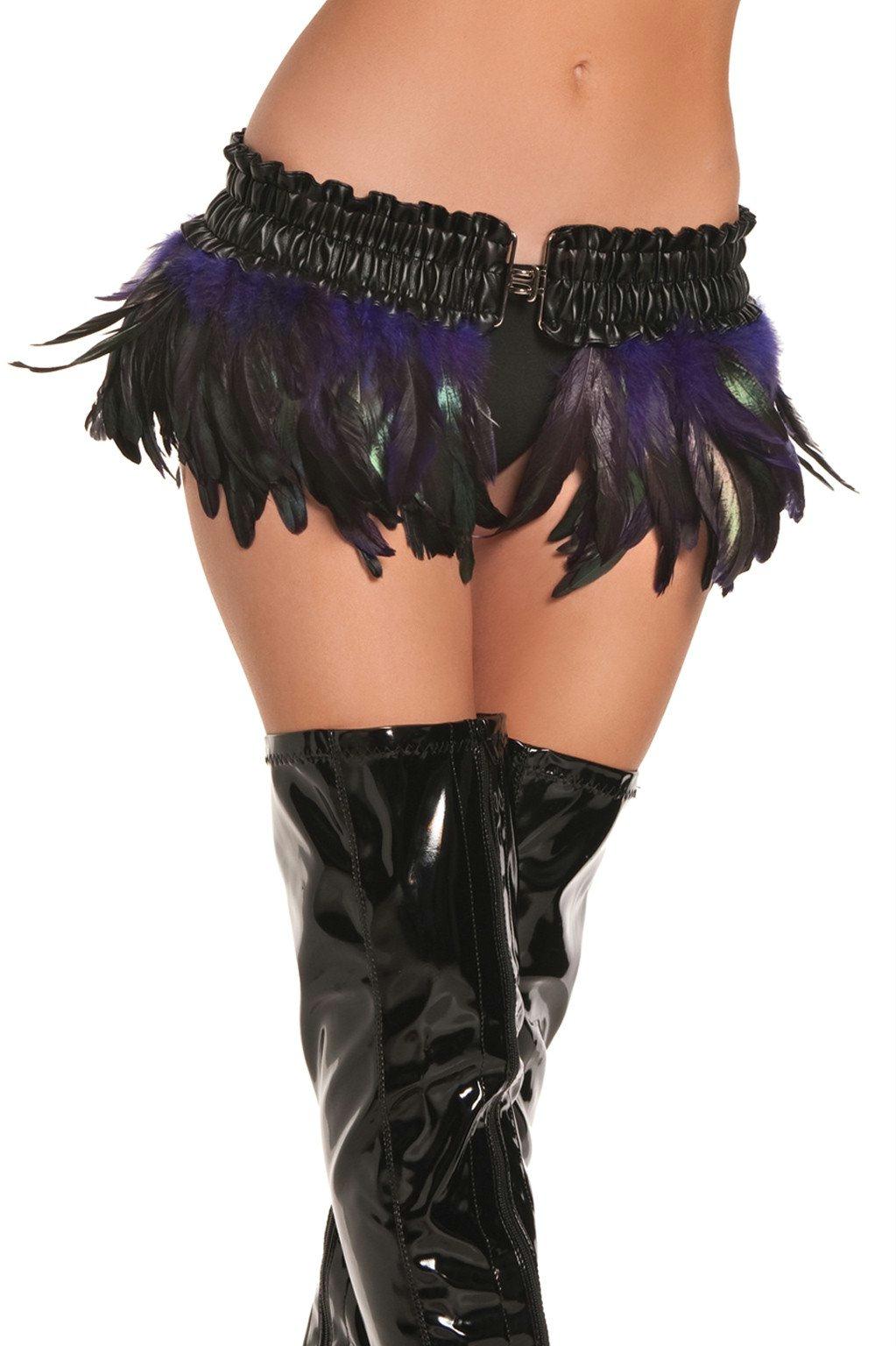 BW1000PR Exotic Feathers Skirt Purple Female Costumes & Lingerie - Tophatter Daily Deals