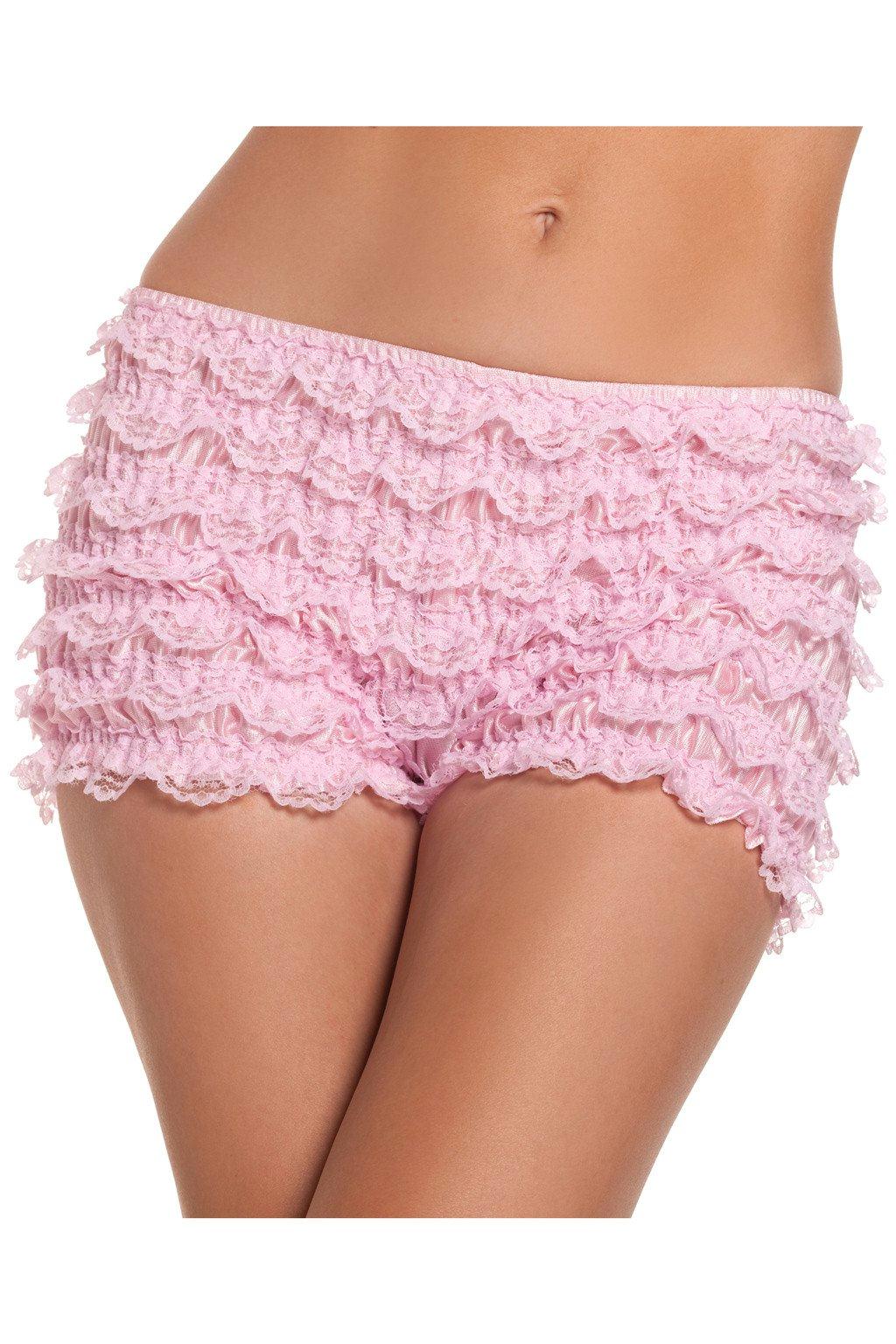 BW1022P Ruffled Shorts Light Pink Female One Size Costumes & Lingerie - Tophatter Daily Deals