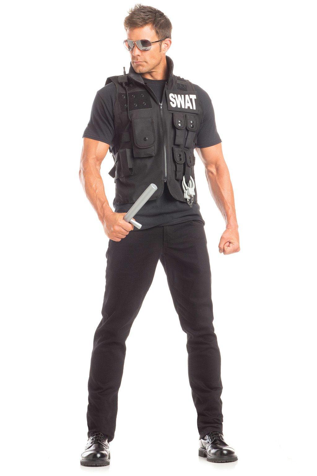 BW1611 2 Piece Sumptuous S.W.A.T. Black Male O S Costumes & Lingerie - Tophatter Daily Deals