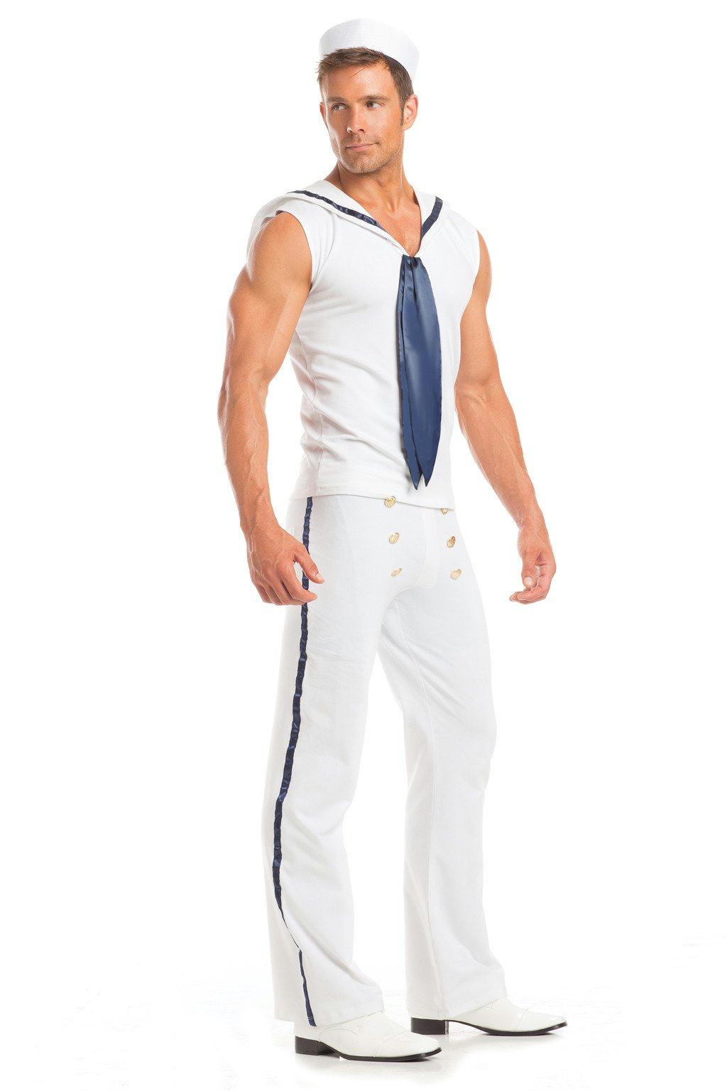 BW1616 3 Piece Savvy Sailor White Blue Male XL Costumes & Lingerie - Tophatter Daily Deals