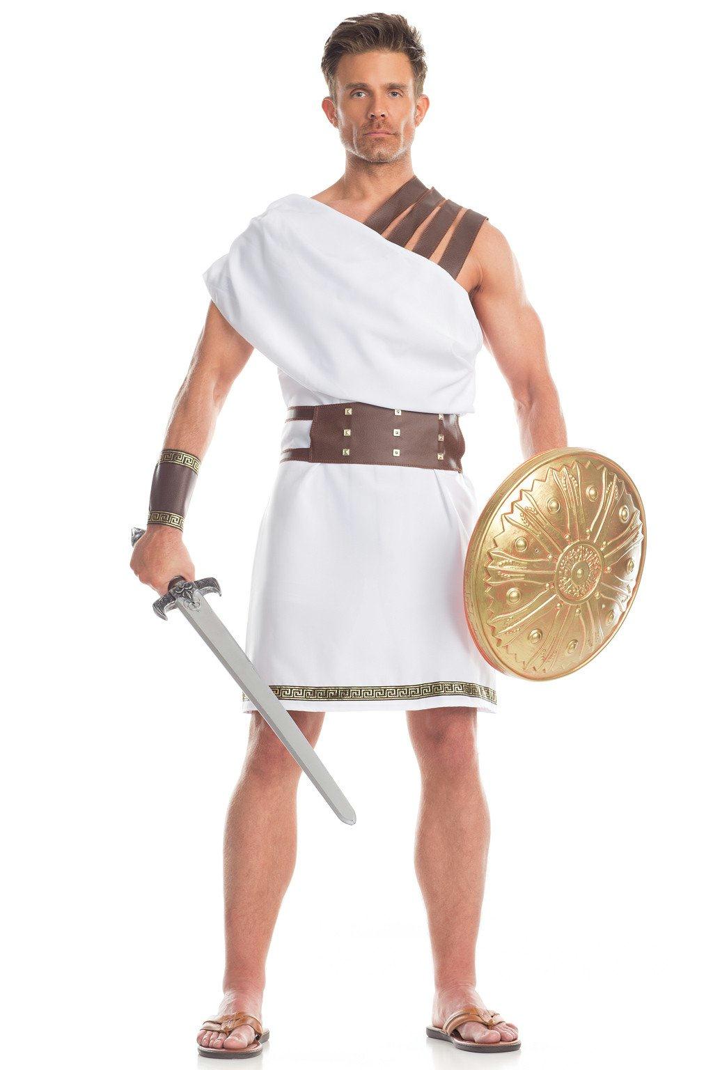 BW1660 3 Piece Mighty Mercenary White Brown Male Costumes & Lingerie - Tophatter Daily Deals