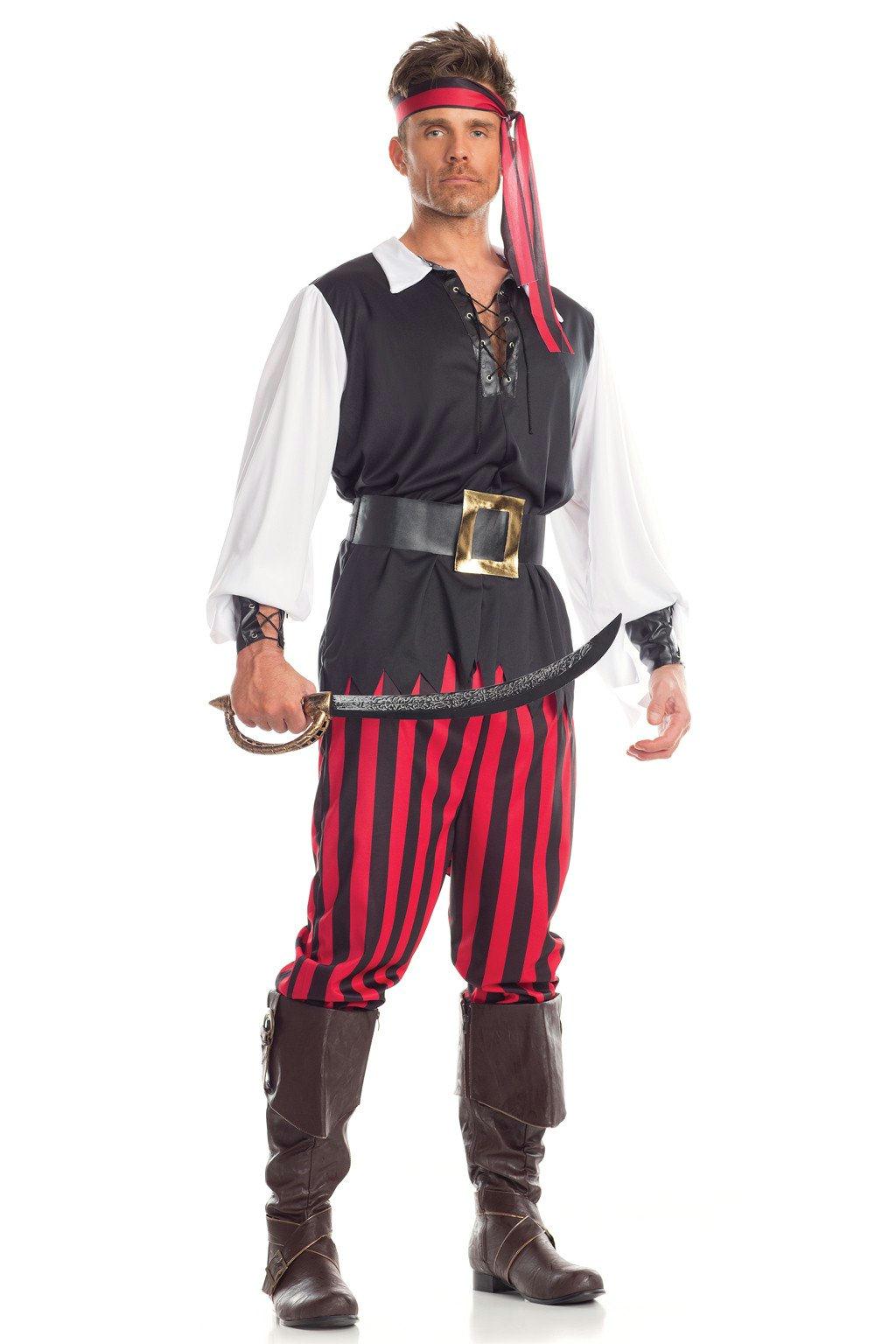 BW1662 5 Piece Risky Raider Black Red White Male Costumes & Lingerie - Tophatter Daily Deals