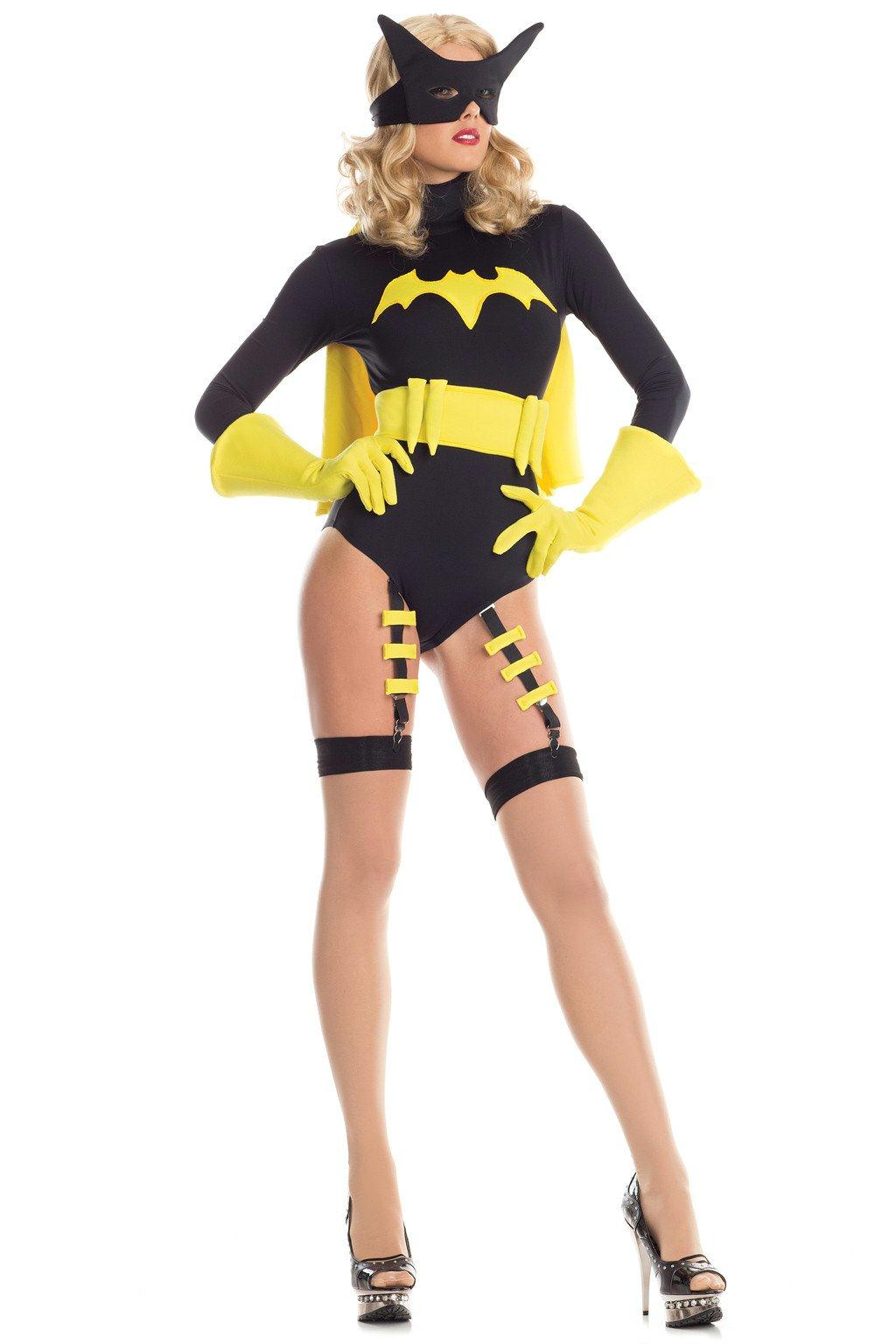 BW1668 5 Piece Dauntless Dark Knight Black Yellow Female Costumes & Lingerie - Tophatter Daily Deals